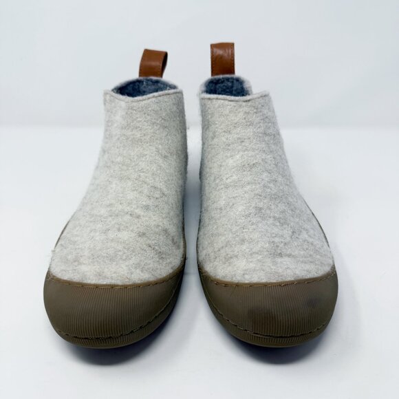 Greys Oatmeal Tan Wool Slipper Booties Men's Size 8 EUC Pull On Made in Portugal - Picture 2 of 9